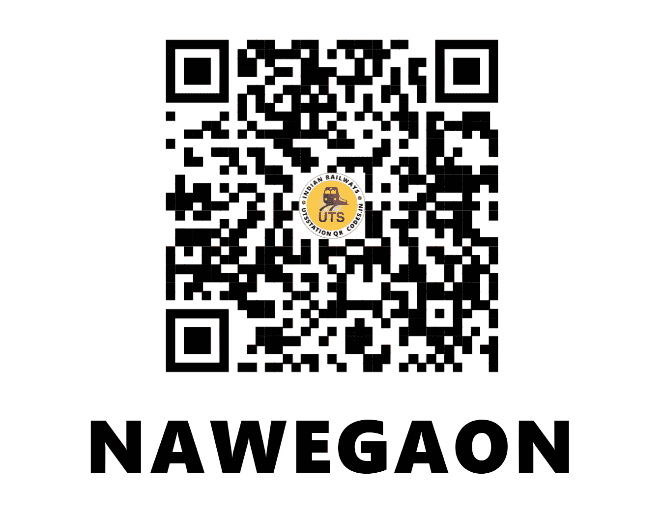 UTS QR Code for NAWEGAON - NVG (CR - MADHYA PRADESH)